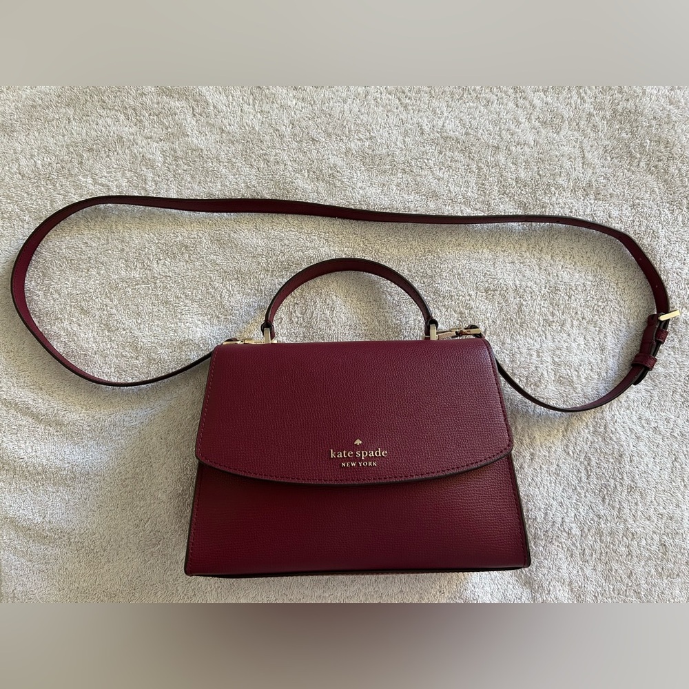 Kate Spade Darcy Top Handle Satchel - Burgundy (With Dust Bag)